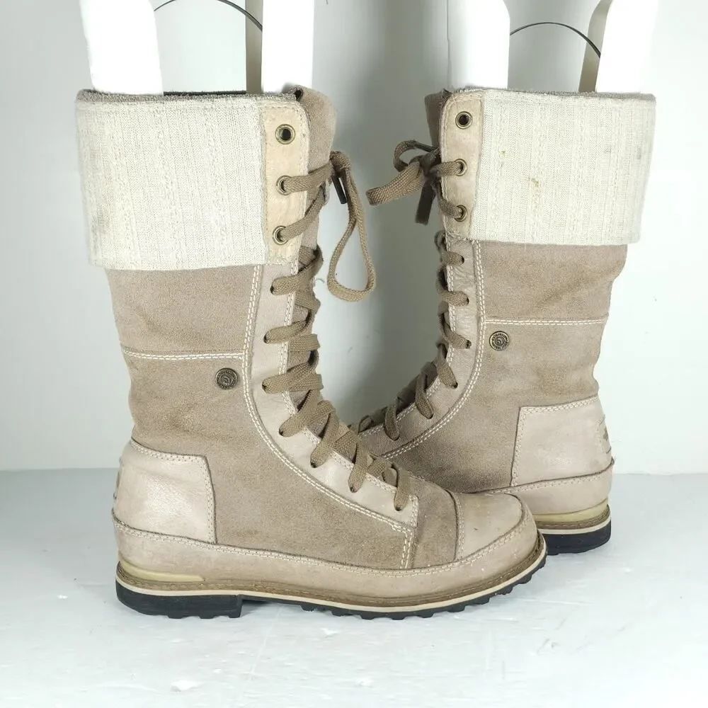 The North Face Women's Snowtropolis US6,5 Brown Suede Insulated Lace Up Boots - Picture 7 of 16
